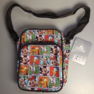 Disney Parks Mickey Mouse and Friends Canvas Crossbody Bag - New